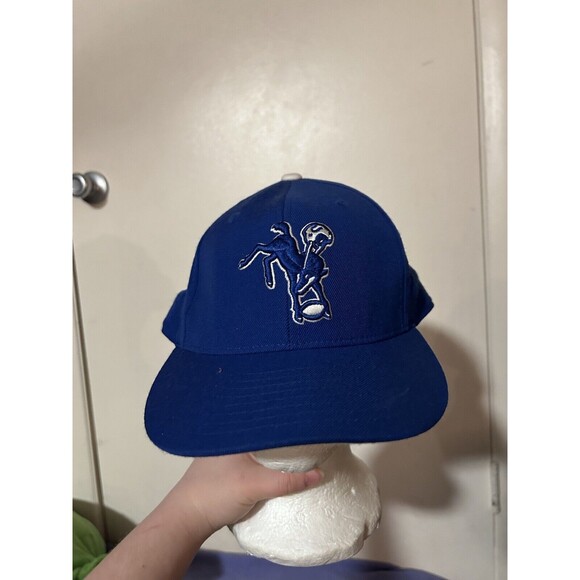 Vintage Stitched Mitchell & Ness Indianapolis Colts Basic Logo Adjustable Hat - Picture 1 of 6